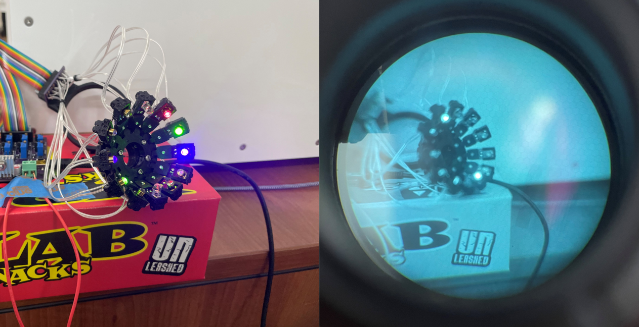 two views an array of leds